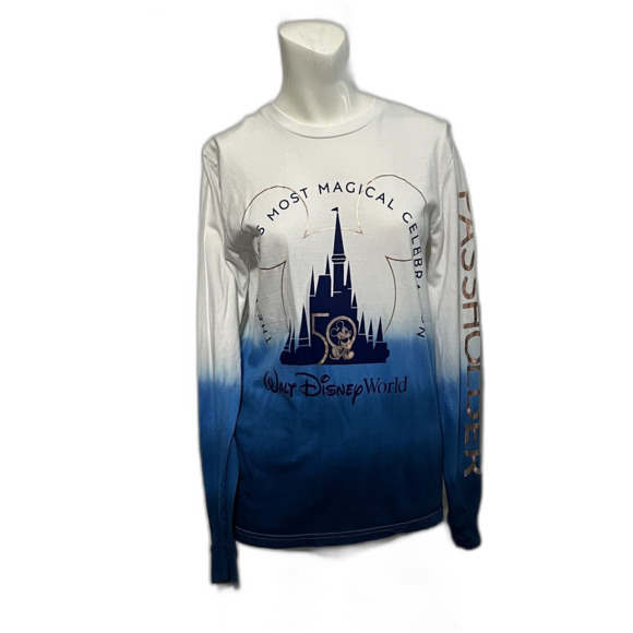 Walt Disney World 50th Anniversary Passholder Women's Long Sleeve T-shirt Small - Picture 6 of 11